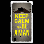 Coque Nokia Lumia 720 Keep Calm Be a Man Gris