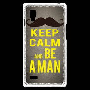 Coque LG Optimus L9 Keep Calm Be a Man Gris