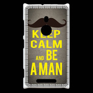 Coque Nokia Lumia 925 Keep Calm Be a Man Gris