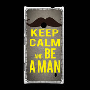 Coque Nokia Lumia 520 Keep Calm Be a Man Gris