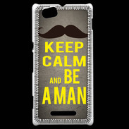 Coque Sony Xperia M Keep Calm Be a Man Gris