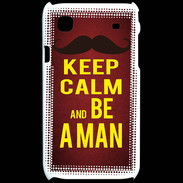 Coque Samsung Galaxy S Keep Calm Be a Man Rouge
