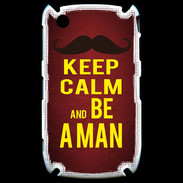Coque Blackberry 8520 Keep Calm Be a Man Rouge