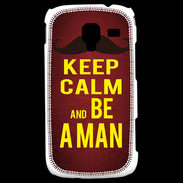 Coque Samsung Galaxy Ace 2 Keep Calm Be a Man Rouge