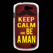 Coque Samsung Galaxy Express Keep Calm Be a Man Rouge