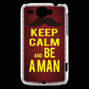 Coque HTC Wildfire G8 Keep Calm Be a Man Rouge