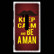 Coque Nokia Lumia 920 Keep Calm Be a Man Rouge