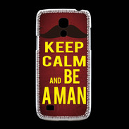 Coque Samsung Galaxy S4mini Keep Calm Be a Man Rouge