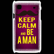 Coque Samsung Galaxy S Keep Calm Be a Man Rose