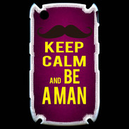 Coque Blackberry 8520 Keep Calm Be a Man Rose