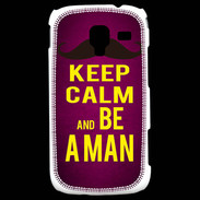 Coque Samsung Galaxy Ace 2 Keep Calm Be a Man Rose