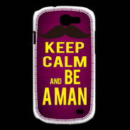 Coque Samsung Galaxy Express Keep Calm Be a Man Rose