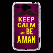 Coque HTC Wildfire G8 Keep Calm Be a Man Rose