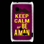 Coque Sony Xperia Typo Keep Calm Be a Man Rose