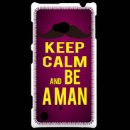 Coque Nokia Lumia 720 Keep Calm Be a Man Rose