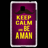 Coque LG Optimus L3 II Keep Calm Be a Man Rose