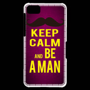Coque Blackberry Z10 Keep Calm Be a Man Rose
