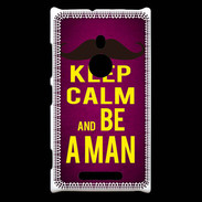 Coque Nokia Lumia 925 Keep Calm Be a Man Rose