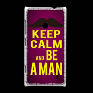 Coque Nokia Lumia 520 Keep Calm Be a Man Rose