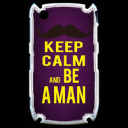 Coque Blackberry 8520 Keep Calm Be a Man Violet