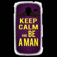 Coque Samsung Galaxy Ace 2 Keep Calm Be a Man Violet
