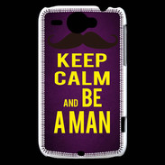 Coque HTC Wildfire G8 Keep Calm Be a Man Violet