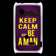 Coque Sony Xperia Typo Keep Calm Be a Man Violet