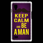 Coque LG Optimus L9 Keep Calm Be a Man Violet