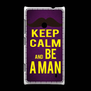 Coque Nokia Lumia 520 Keep Calm Be a Man Violet
