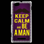 Coque Sony Xperia M Keep Calm Be a Man Violet