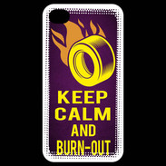 Coque iPhone 4 / iPhone 4S Keep Calm and Burn Out violet