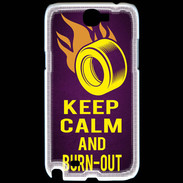 Coque Samsung Galaxy Note 2 Keep Calm and Burn Out violet
