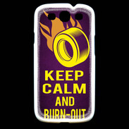 Coque Samsung Galaxy S3 Keep Calm and Burn Out violet