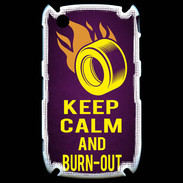 Coque Blackberry 8520 Keep Calm and Burn Out violet