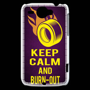 Coque HTC Wildfire G8 Keep Calm and Burn Out violet