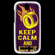 Coque HTC One SV Keep Calm and Burn Out violet