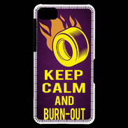 Coque Blackberry Z10 Keep Calm and Burn Out violet