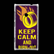 Coque Nokia Lumia 520 Keep Calm and Burn Out violet