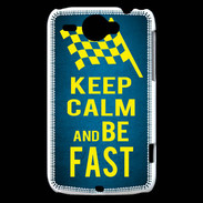 Coque HTC Wildfire G8 Keep Calm and Be Fast Bleu