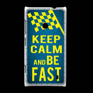 Coque Nokia Lumia 520 Keep Calm and Be Fast Bleu