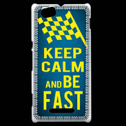 Coque Sony Xperia M Keep Calm and Be Fast Bleu