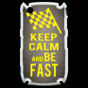 Coque Blackberry 8520 Keep Calm and Be Fast Gris