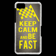 Coque Blackberry Z10 Keep Calm and Be Fast Gris