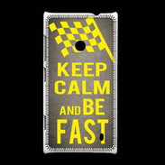 Coque Nokia Lumia 520 Keep Calm and Be Fast Gris