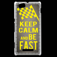 Coque Sony Xperia M Keep Calm and Be Fast Gris