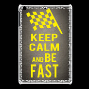 Coque iPadMini Keep Calm and Be Fast Gris