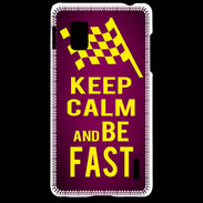 Coque LG Optimus G Keep Calm and Be Fast Rose