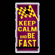 Coque Sony Xperia P Keep Calm and Be Fast Rose