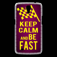 Coque Samsung Galaxy Mega Keep Calm and Be Fast Rose