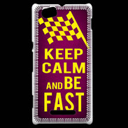 Coque Sony Xperia M Keep Calm and Be Fast Rose